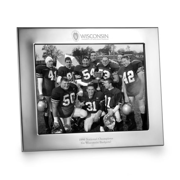 Wisconsin Polished Pewter 8x10 Picture Frame - Image 1