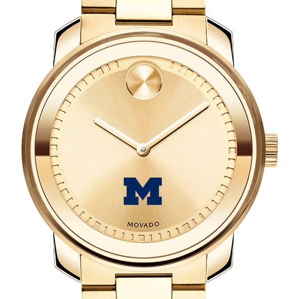 University of Michigan Men's Movado Gold Bold