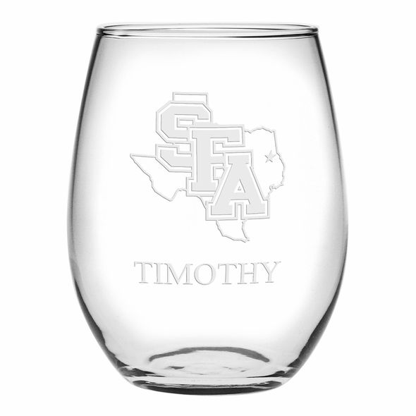 SFASU Stemless Wine Glasses Made in the USA - Set of 2 - Image 1
