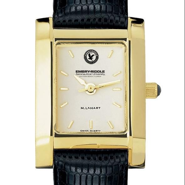 Embry-Riddle Women's Gold Quad with Leather Strap