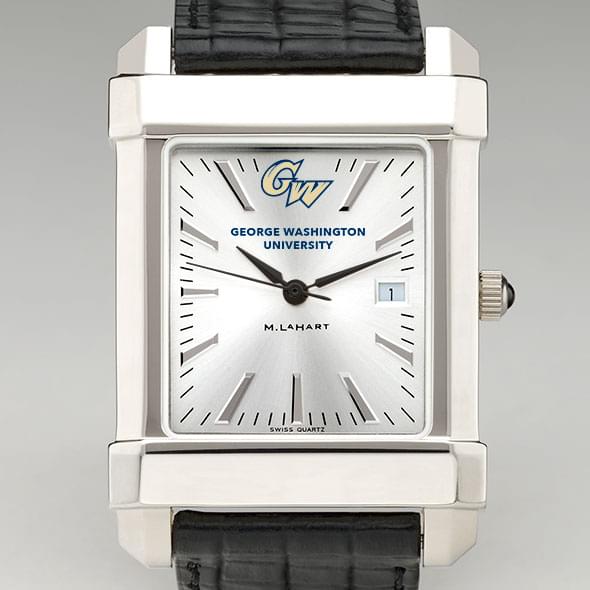 George Washington Men's Collegiate Watch with Leather Strap