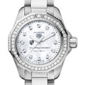 St. Lawrence Women's TAG Heuer Steel Aquaracer with Diamond Dial & Bezel - Image 1