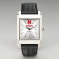Nebraska Men's Collegiate Watch with Leather Strap - Image 2