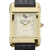 UCF Men's Gold Quad with Leather Strap