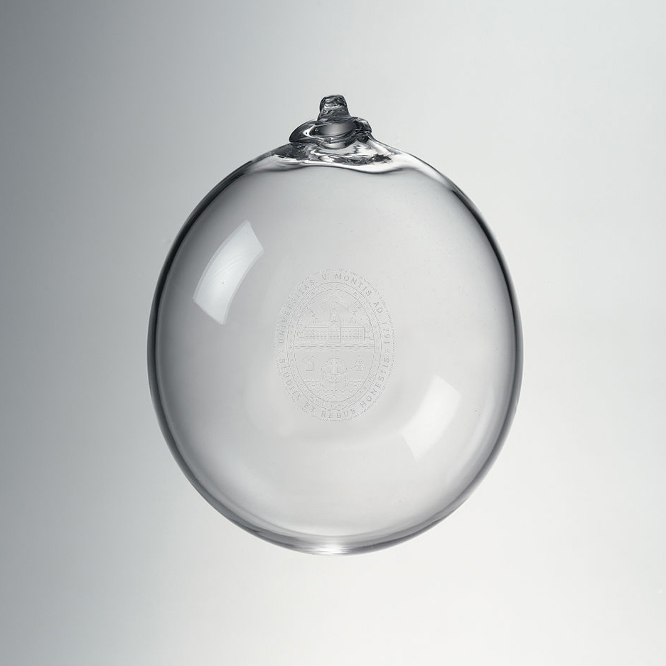 UVM Glass Ornament by Simon Pearce