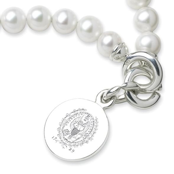 University Pearl Bracelet with Sterling Silver Charm