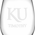 Kansas Stemless Wine Glasses Made in the USA - Set of 2 - Image 3