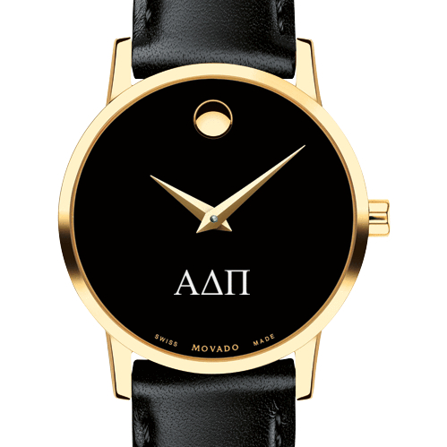 Alpha Delta Pi Women's Movado Gold Museum Classic Leather