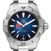 NC State Men's TAG Heuer Steel Automatic Aquaracer with Blue Sunray Dial