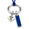 Trinity College Silk Necklace with Enamel Charm & Sterling Silver Tag - Image 2