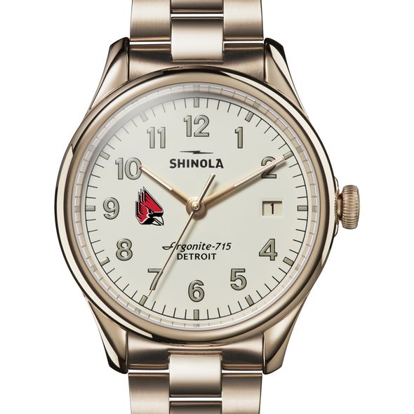 Ball State Shinola Watch, The Vinton 38mm Ivory Dial - Image 1