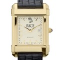 Rice Men's Gold Quad with Leather Strap - Image 1