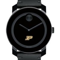 Purdue University Men's Movado BOLD with Leather Strap