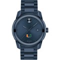 University of Miami Men's Movado BOLD Blue Ion with Date Window - Image 2
