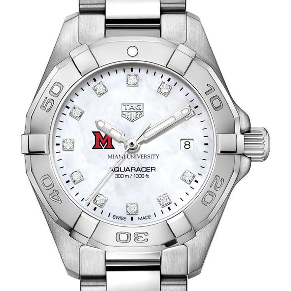 Miami University W's TAG Heuer Steel Aquaracer w MOP Dia Dial