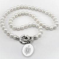 Naval Academy Pearl Necklace with USNA Sterling Silver Charm