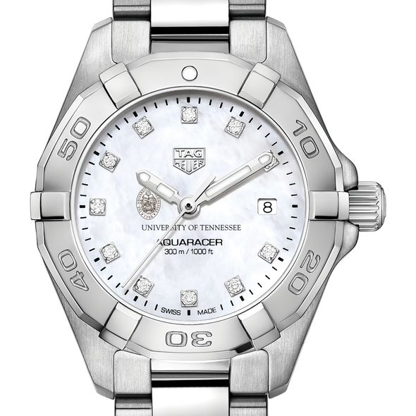 University of Tennessee W's TAG Heuer Steel Aquaracer w MOP Dia Dial
