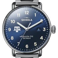 Texas A&M Shinola Watch, The Canfield 43mm Blue Dial