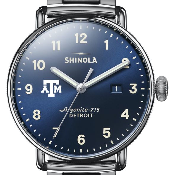 Texas A&M Shinola Watch, The Canfield 43mm Blue Dial - Image 1