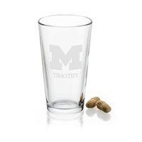 University of Michigan 16 oz Pint Glass- Set of 4