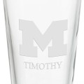 University of Michigan 16 oz Pint Glass- Set of 4 - Image 3
