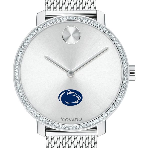 Penn State Women's Movado Bold with Crystal Bezel & Mesh Bracelet