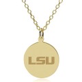 LSU 18K Gold Pendant & Chain - Image 1