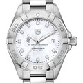 click to view St. John's Women's TAG Heuer Steel Aquaracer with MOP Diamond Dial - Image 1