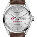 Virginia Tech Men's TAG Heuer Automatic Day/Date Carrera with Silver Dial - Image 1