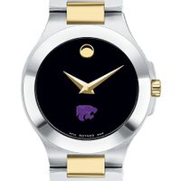 Kansas State Women's Movado Collection Two-Tone Watch with Black Dial