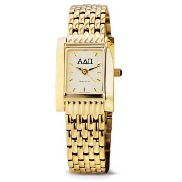 ADPi Women's Gold Quad Watch with Bracelet