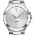 NYU Stern Men's Movado Collection Stainless Steel Watch with Silver Dial - Image 1
