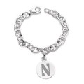 Northwestern Sterling Silver Charm Bracelet - Image 1