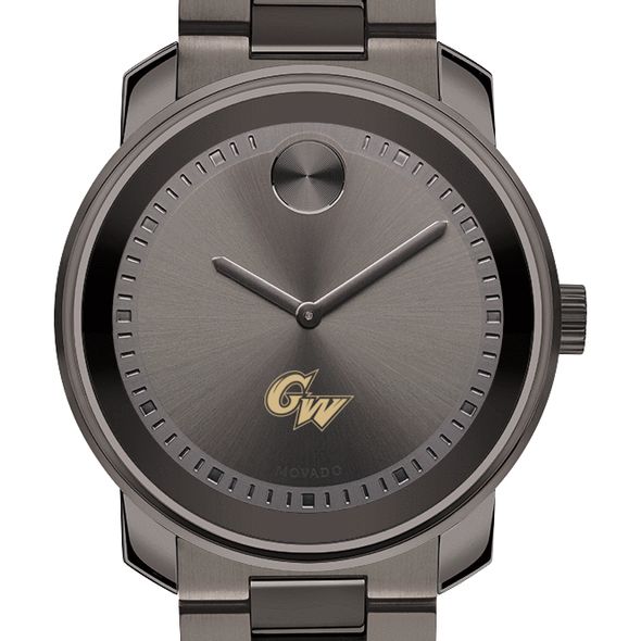 George Washington University Men's Movado BOLD Gunmetal Grey