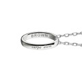 Brown University Monica Rich Kosann "Carpe Diem" Poesy Ring Necklace in Silver - Image 3