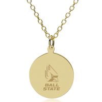 Ball State 18K Gold Pendant & Chain