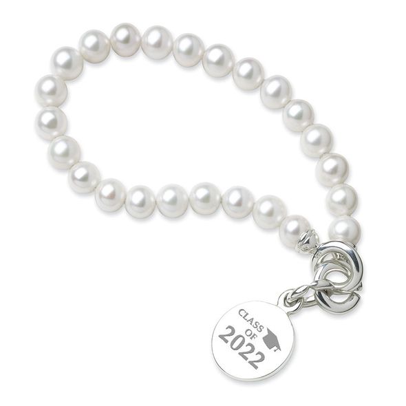 Class of 2022 Pearl Bracelet with Sterling Silver Charm - Image 1