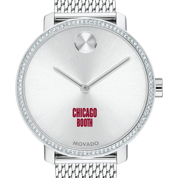 Chicago Booth Women's Movado Bold with Crystal Bezel & Mesh Bracelet