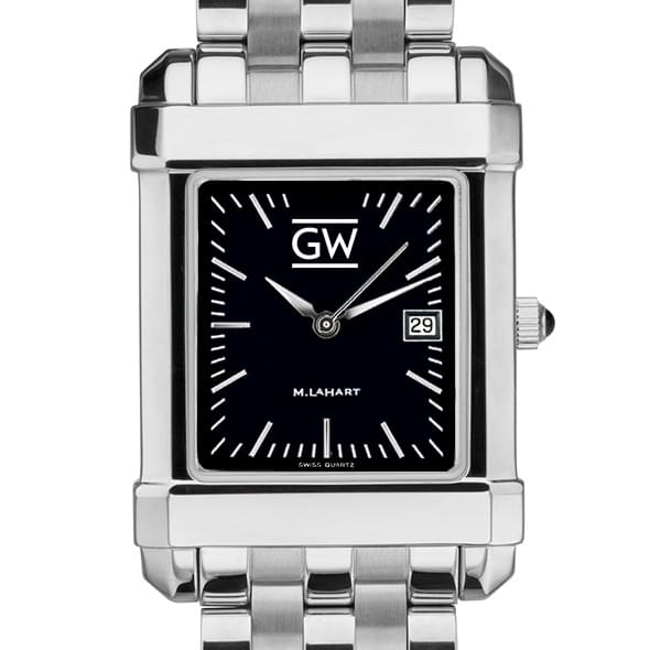 George Washington Men's Black Quad with Bracelet
