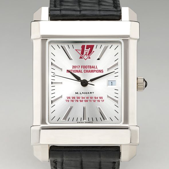 Alabama Crimson Tide 2017 National Championship Men's Collegiate Watch with Leather Strap