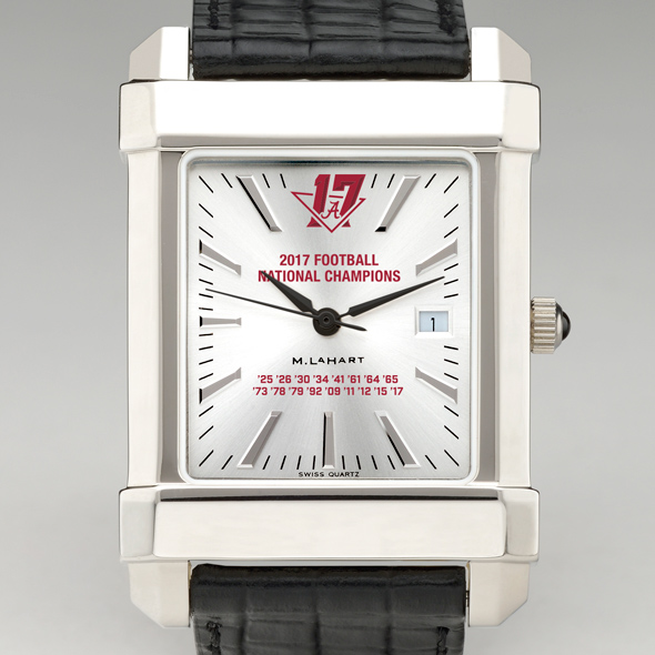 Alabama Crimson Tide 2017 National Championship Men's Collegiate Watch with Leather Strap