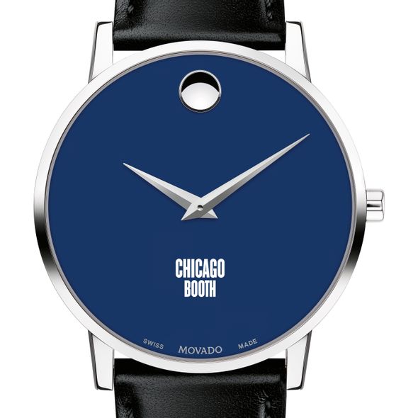 Chicago Booth Men's Movado Museum with Blue Dial & Leather Strap