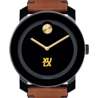 Xavier University of Louisiana Men's Movado BOLD with Brown Leather Strap