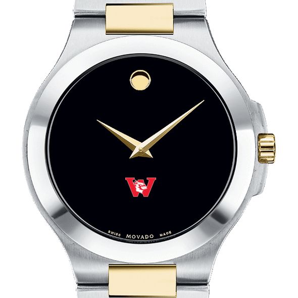 Wesleyan Men's Movado Collection Two-Tone Watch with Black Dial - Image 1