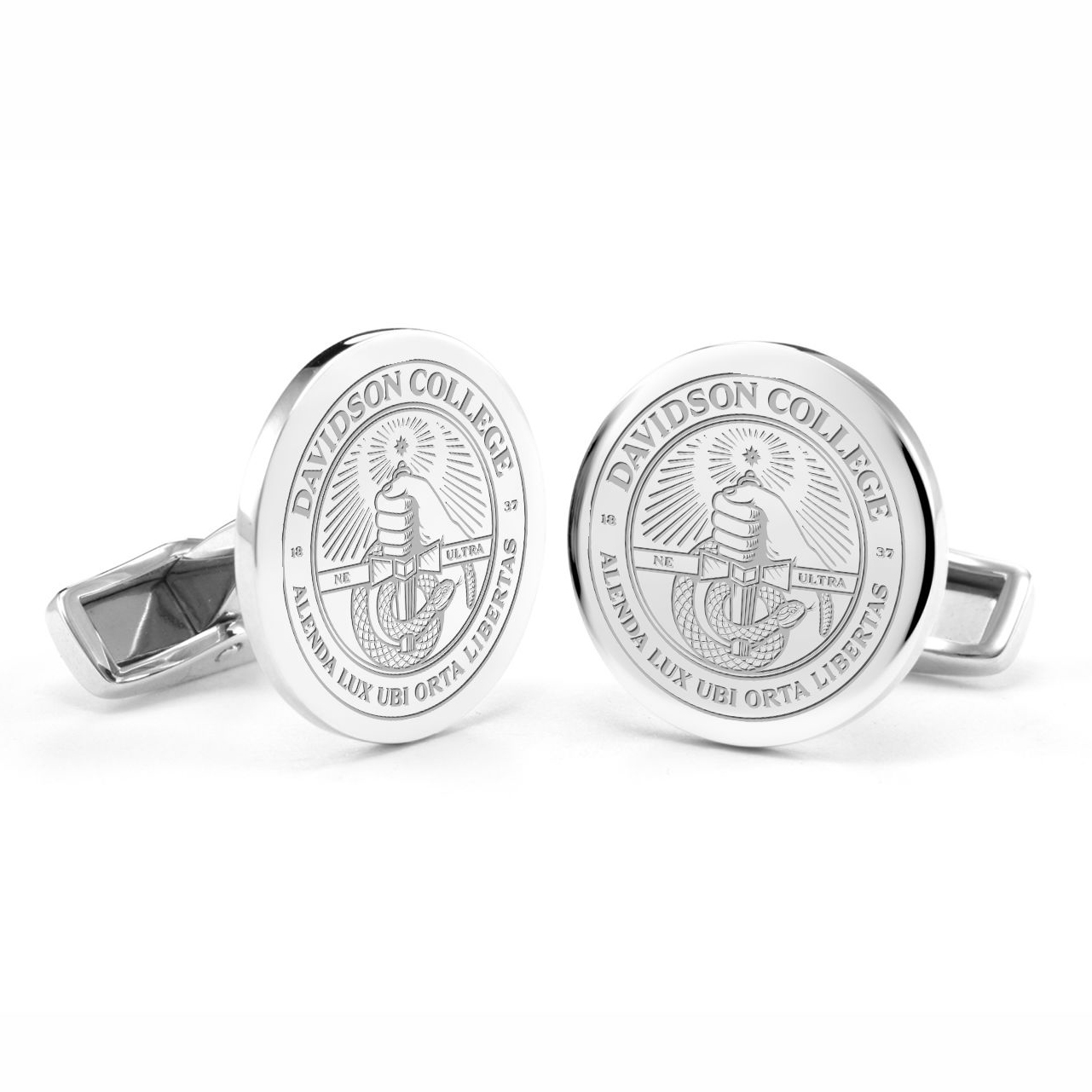 Davidson College Cufflinks in Sterling Silver