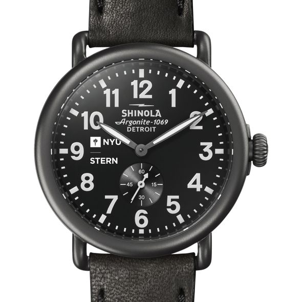 NYU Stern Shinola Watch, The Runwell 41mm Black Dial - Image 1