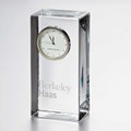Berkeley Haas Tall Glass Desk Clock by Simon Pearce - Image 1