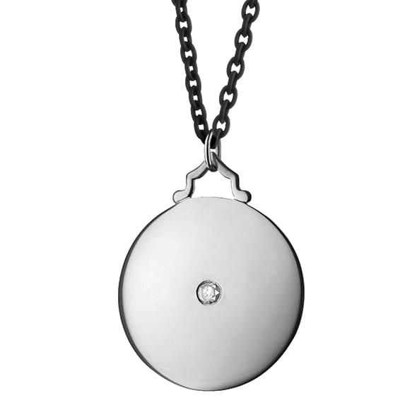 West Point Monica Rich Kosann Round Charm in Silver with Stone - Image 1