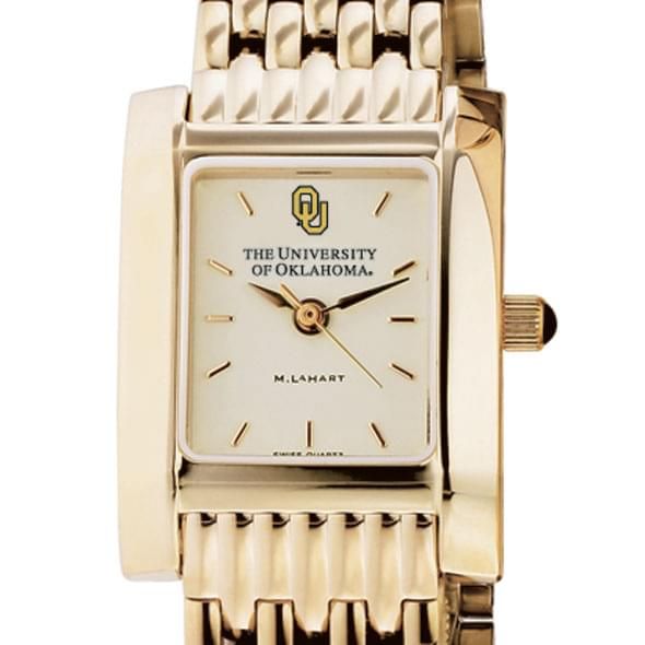 Oklahoma Women's Gold Quad Watch with Bracelet