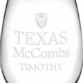 Texas McCombs Stemless Wine Glasses Made in the USA - Set of 2 - Image 3